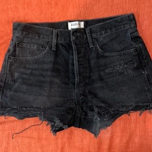 Agolde black jean cutoff shorts, size 26